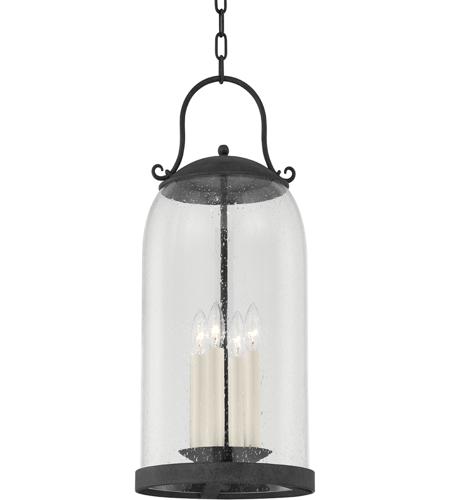 Troy Lighting F5186-FRN Napa County 4 Light 12 inch French Iron Pendant Ceiling Light, Large photo