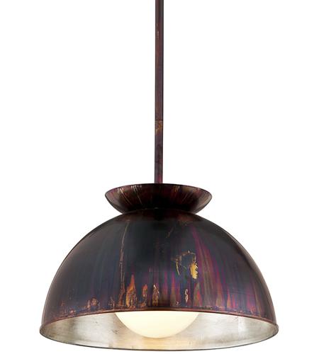 Troy Lighting F5245 Library 1 Light 28 inch Copper Patina And Silver Leaf Pendant Ceiling Light photo