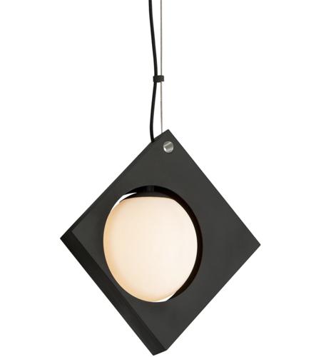 Troy Lighting F5601 Conundrum LED 10 inch Textured Black Pendant Ceiling Light, Frosted White Glass photo