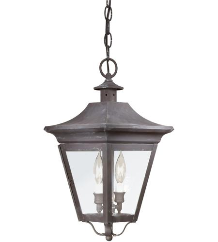 Troy Lighting F8932NR Oxford 2 Light 10 inch Natural Rust Outdoor Hanging Lantern in Clear photo