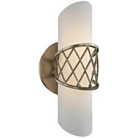 Troy Lighting B5871 Hideaway LED 5 inch Champagne Leaf Bath And Vanity Wall Light, Frosted White Glass alternative photo thumbnail
