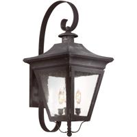 Troy Lighting B8933CI Oxford 3 Light 28 inch Charred Iron Outdoor Wall Lantern in Clear photo thumbnail