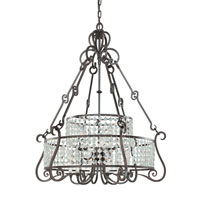 Troy Lafayette 3+6Lt Chandelier Ceiling Mount Hanging In French Iron F1839FI photo thumbnail