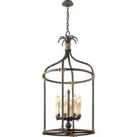 Troy Lighting F3527 Surrey 8 Light 23 inch Distressed Black With Antique Gold Accents Pendant Ceiling Light photo thumbnail