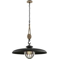 Troy Lighting F4907 Murphy 1 Light 32 inch Vintage Iron With Rustic Wood Pendant Ceiling Light photo thumbnail