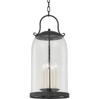 Troy Lighting F5186-FRN Napa County 4 Light 12 inch French Iron Pendant Ceiling Light, Large photo thumbnail