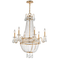 Troy Lighting F5505 Pierre 6 Light 30 inch Distressed Gold Leaf Chandelier Ceiling Light photo thumbnail