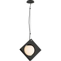Troy Lighting F5601 Conundrum LED 10 inch Textured Black Pendant Ceiling Light, Frosted White Glass photo thumbnail