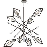 Troy Lighting F6148 Javelin 8 Light 53 inch Bronze and Polished Stainless Pendant Ceiling Light photo thumbnail
