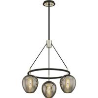 Troy Lighting F6213 Iliad 3 Light 26 inch Carbide Black and Polished Nickel Chandelier Ceiling Light photo thumbnail