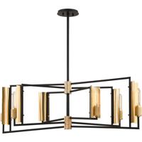 Troy Lighting F6787 Emerson 6 Light 51 inch Carbide Black and Brushed Brass Linear Ceiling Light alternative photo thumbnail