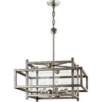 Troy Lighting F7136 Crosby 6 Light 25 inch Antique Silver Leaf Chandelier Ceiling Light photo thumbnail