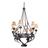 Troy Medallion 8Lt Chandelier Ceiling Mount Hanging In Gotham Bronze F8828GB photo thumbnail