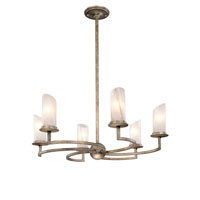 Troy Orion 6Lt Chandelier Ceiling Mount Hanging In Silver Leaf F9686SLF photo thumbnail