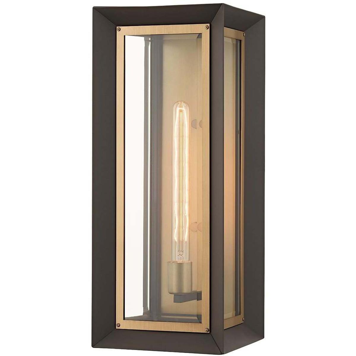 Troy Lighting B4053-TBZ/PBR Lowry 1 Light 21 inch Textured Bronze/Patina Brass Outdoor Wall Sconce