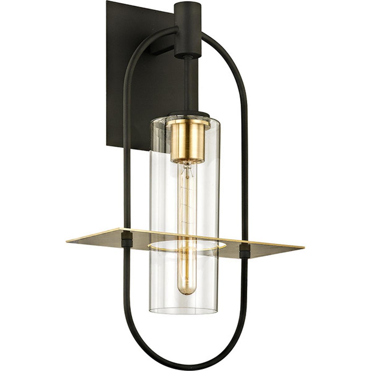 Troy Lighting B6393-TBZ/BBA Smyth 1 Light 12.5 inch Textured Bronze/Brushed Brass Wall Sconce Wall Light