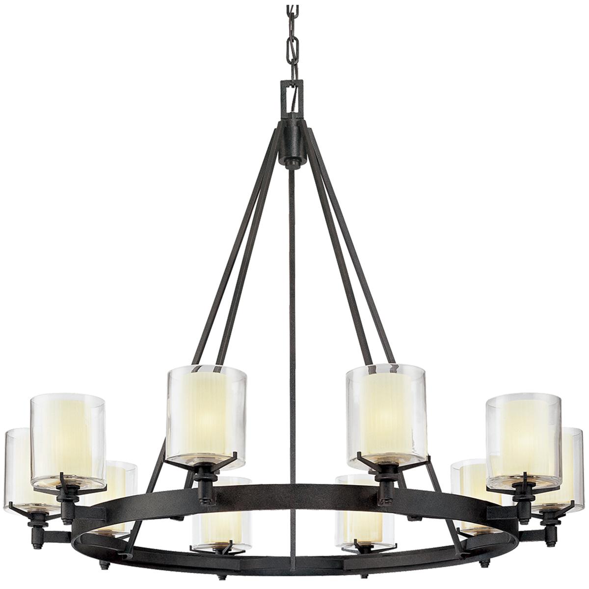 Troy Lighting F1710-TRN Arcadia 10 Light 39.75 inch Textured Iron Chandelier Ceiling Light