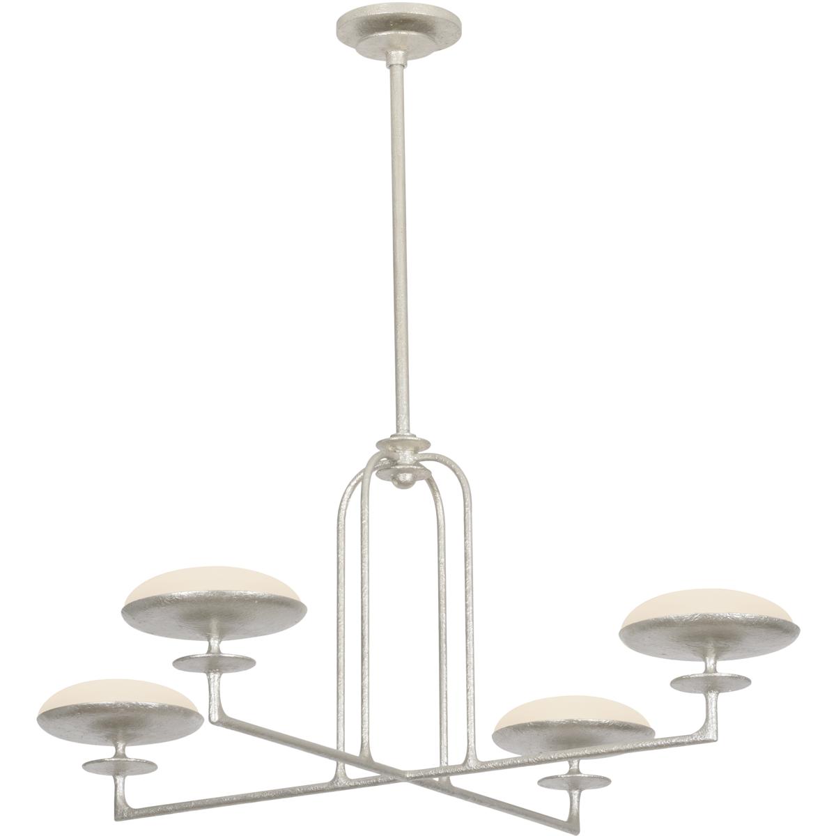 Troy Lighting F2139-WSL Pacific LED 39 inch Warm Silver Leaf Chandelier Ceiling Light
