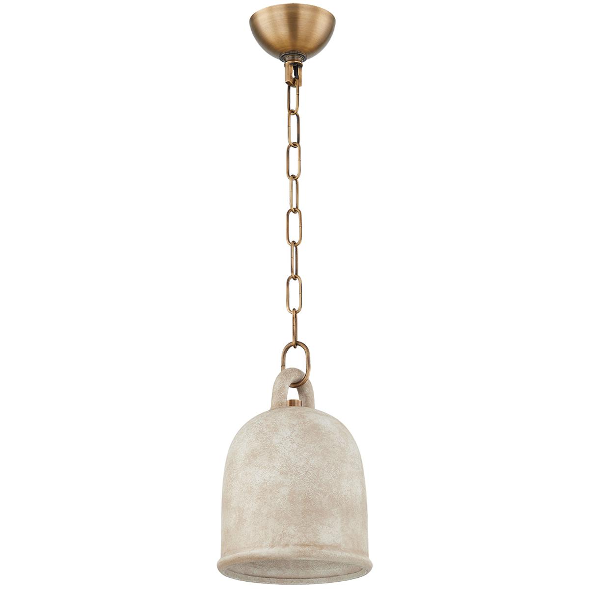 Troy Lighting F2708-PBR/CRE Relic 1 Light 8.25 inch Patina Brass Pendant Ceiling Light