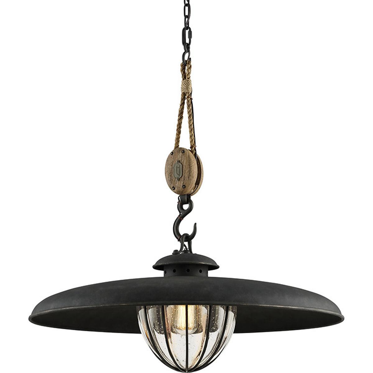 Troy Lighting F4907-FOR Murphy 1 Light 32 inch Forged Iron Pendant Ceiling Light