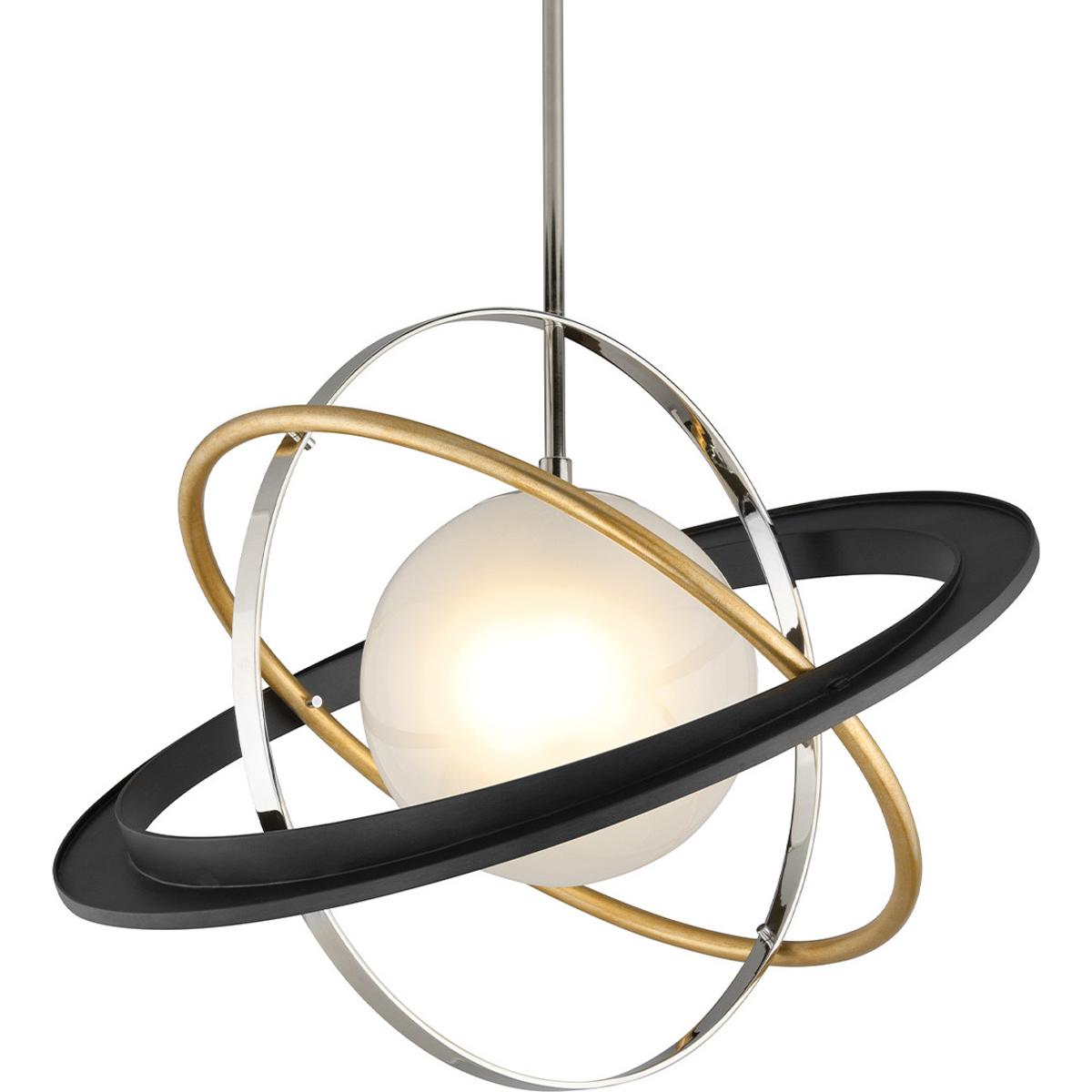 Troy Lighting F5513-SFB/VGL/SS Apogee 1 Light 30 inch Bronze Gold Leaf And Stainless Chandelier Ceiling Light