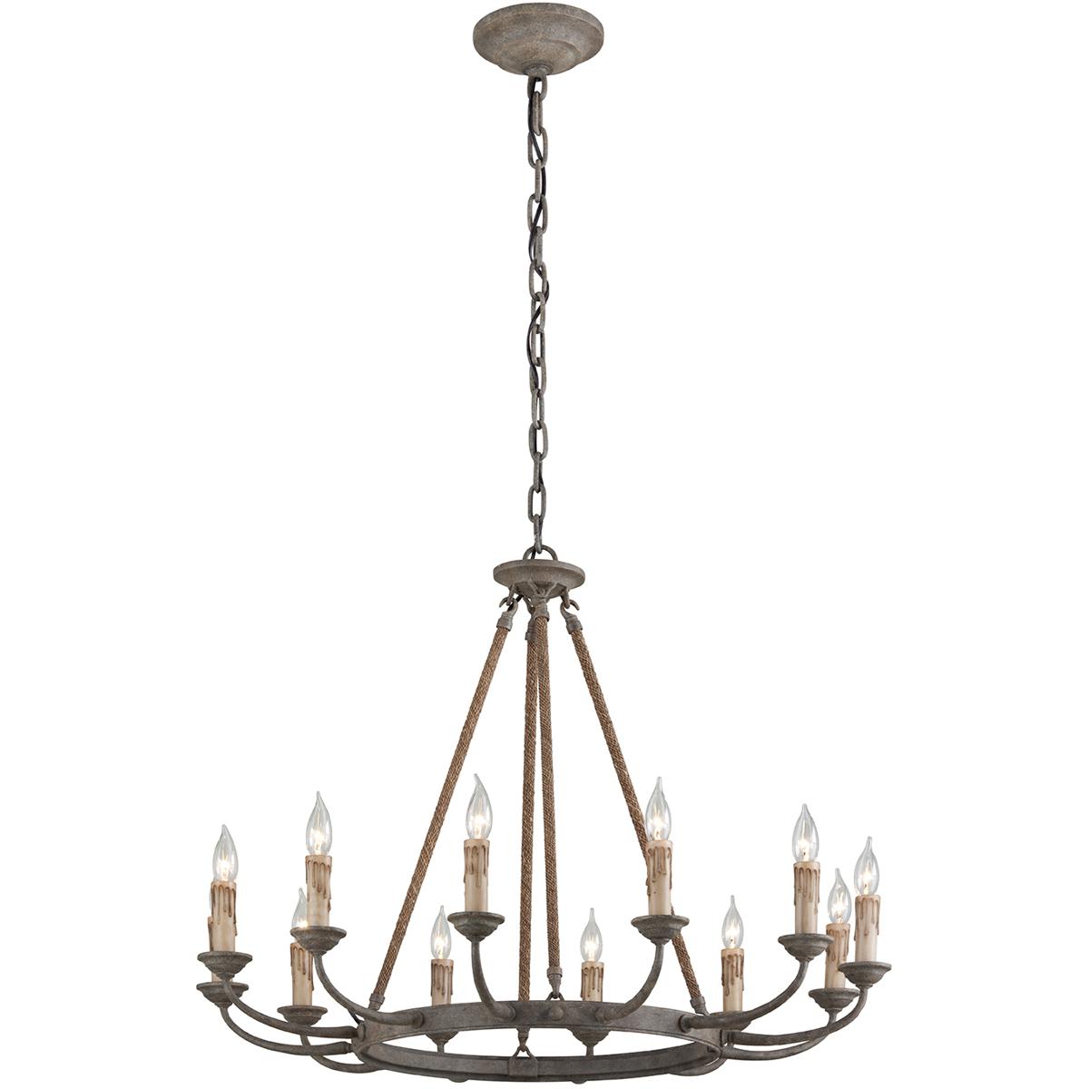 Spark & Spruce 20477-EBI Codie 12 Light 36 inch Earthen Bronze Chandelier Ceiling Light