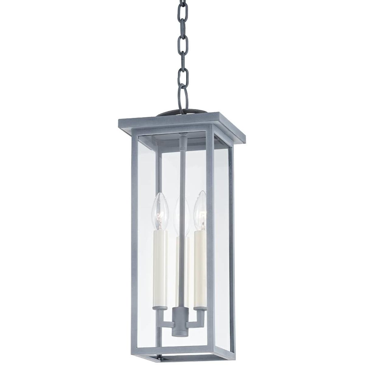 Troy Lighting F7520WZN Eden 3 Light 75 inch Weathered Zinc Outdoor Pendant