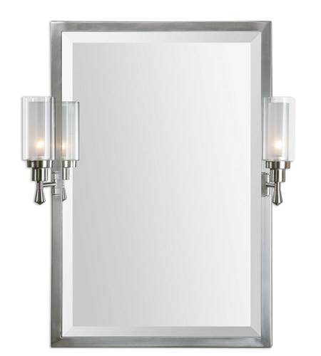 Uttermost 01118 Amadora 32 X 22 inch Mirror with Sconces photo