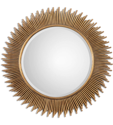 Uttermost 08137 Marlo 36 X Inch Gold, 36 Inch Round Mirror Metal Frame