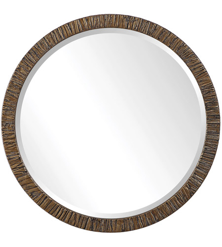Inch Metallic Gold Leaf Wall Mirror, Uttermost Round Wall Mirrors