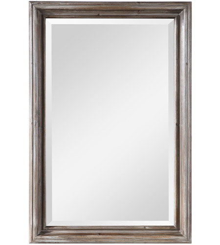 Distressed Aged White Vanity Mirror, Distressed White Vanity Mirror