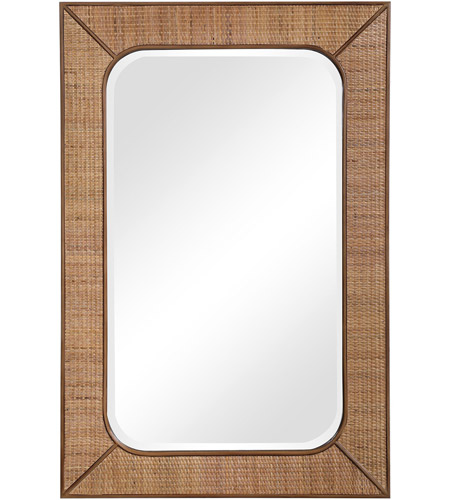 Uttermost 09687 Tahiti 42 X 28 inch Rattan with Fir Wood Accents Wall Mirror photo