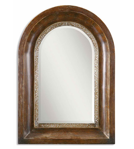 Uttermost 13512-B Waldero 37 X 25 inch Heavily Distressed Chestnut Brown Wall Mirror