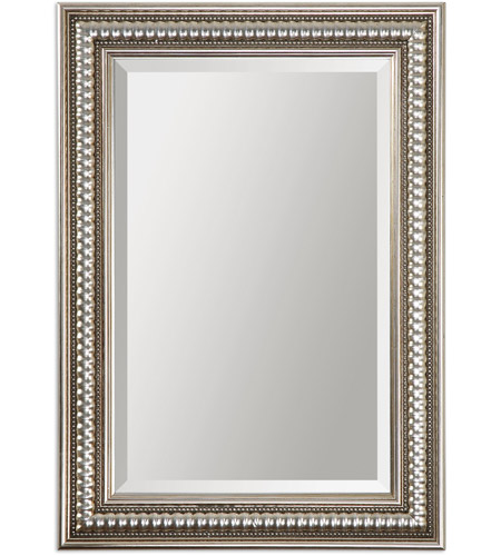 Uttermost 14236 2 Benning 35 X 25 Inch Silver Leaf Wall Mirrors Set Of - Gray Wall Mirror Set