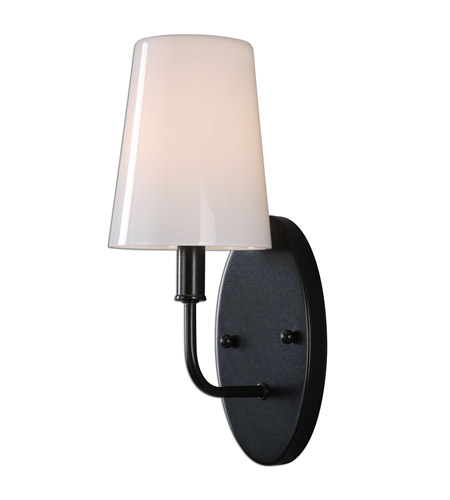 Uttermost Articulo 1 Light Wall Sconce in Light Black Iron 22499 photo