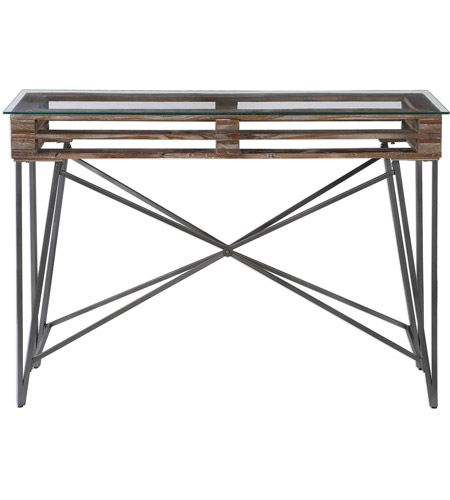 Uttermost 24874 Ryne 52 Inch Fir Wood And Iron Console Table