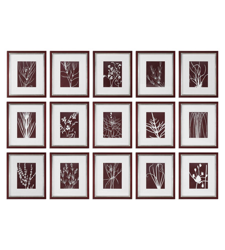 Uttermost 33633 Abstract Marsala 20 X 17 inch Floral Wall Print photo