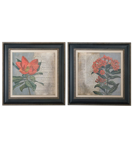 Uttermost 41385 Vintage Fleur Rouge 29 X 29 inch Art Prints