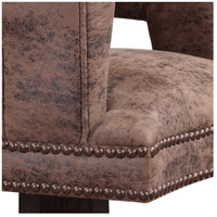 Uttermost 23409 Waylon Distressed Cocoa Brown Fabric and Dark Walnut Swivel Chair 23409-A4.jpg thumb