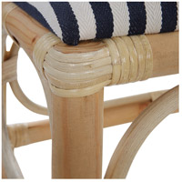 Uttermost 23666 Laguna Navy and White with Naturally Finished Solid Wood Bench, Small alternative photo thumbnail