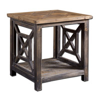 Uttermost 24263 Spiro 22 X 20 inch Brushed Black Reclaimed Fir Wood End Table photo thumbnail
