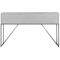 Uttermost 24954 Abaya 54 inch Soft White and Light Gray with Brushed Nickel Console Table alternative photo thumbnail
