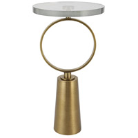 Uttermost 25178 Ringlet 24 X 13 inch Antique Brass and Seeded Glass Accent Table thumb