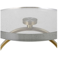 Uttermost 25178 Ringlet 24 X 13 inch Antique Brass and Seeded Glass Accent Table 25178_A3_DETAIL.jpg thumb