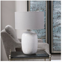 Uttermost 28390-1 Winterscape 26 inch 150.00 watt Cream-Ivory Drip Glaze and Brushed Nickel Table Lamp Portable Light 28390-1_A_LIGHT-OFF.jpg thumb