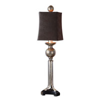 Uttermost Afton Buffet Table Lamp in Lightly Antiqued Silver Champagne Leaf 29135-1 photo thumbnail
