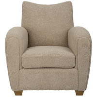 Uttermost 23694 Teddy Latte Toned Faux Shearling and Walnut Stained Wood Accent Chair photo thumbnail