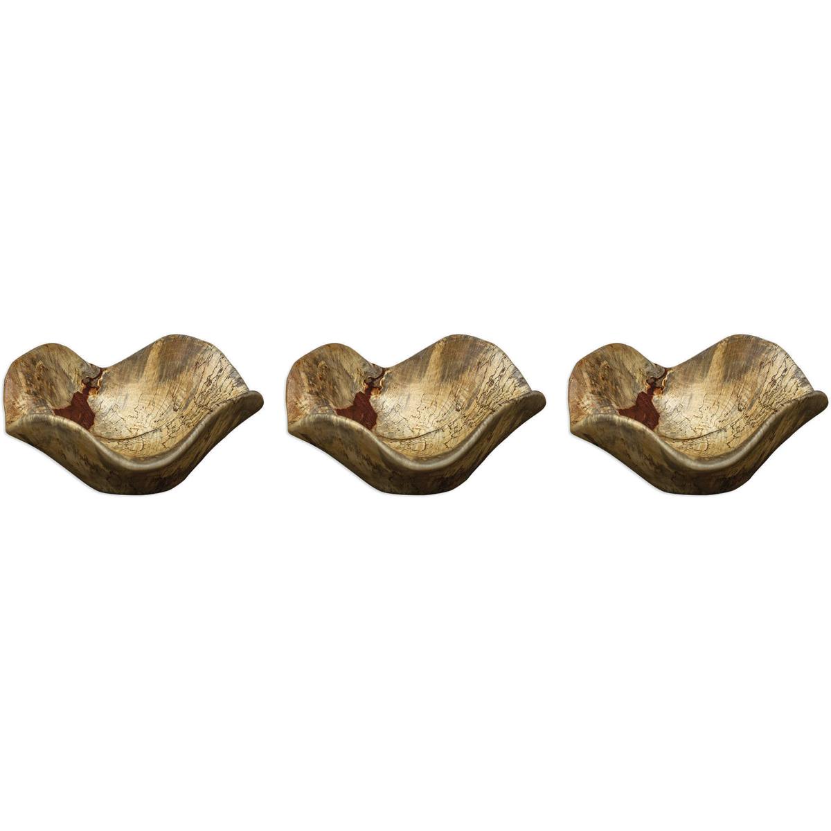 Uttermost 04107 Tamarine Natural Raw Wall Art, Set of 3