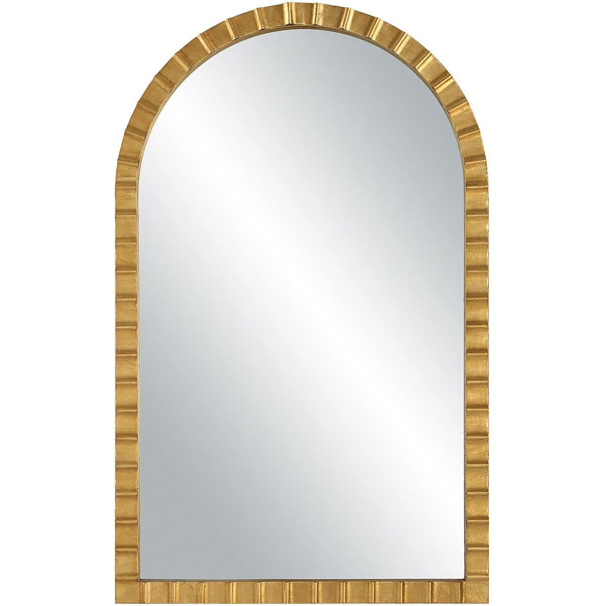 Uttermost 08269 Dandridge Arch 38.75 X 24 inch Antiqued Metallic Gold Leaf Wall Mirror