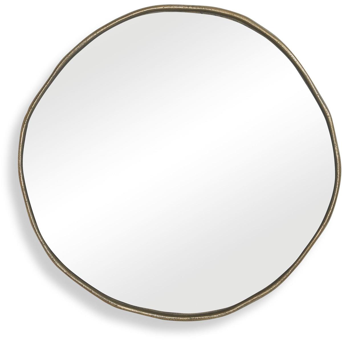 Uttermost 08357 Lowen 29.5 X 28.5 inch Antique Brass Mirror